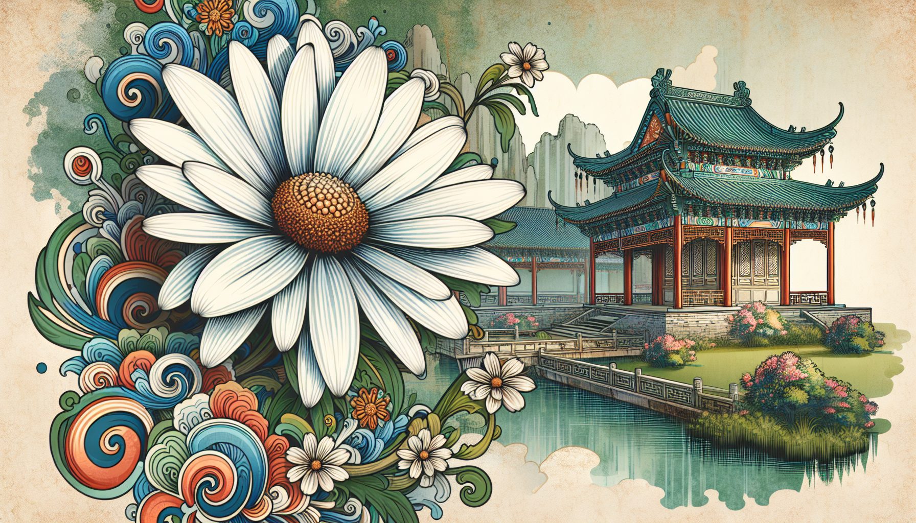 Ромашка в искусстве и декоративной культуре