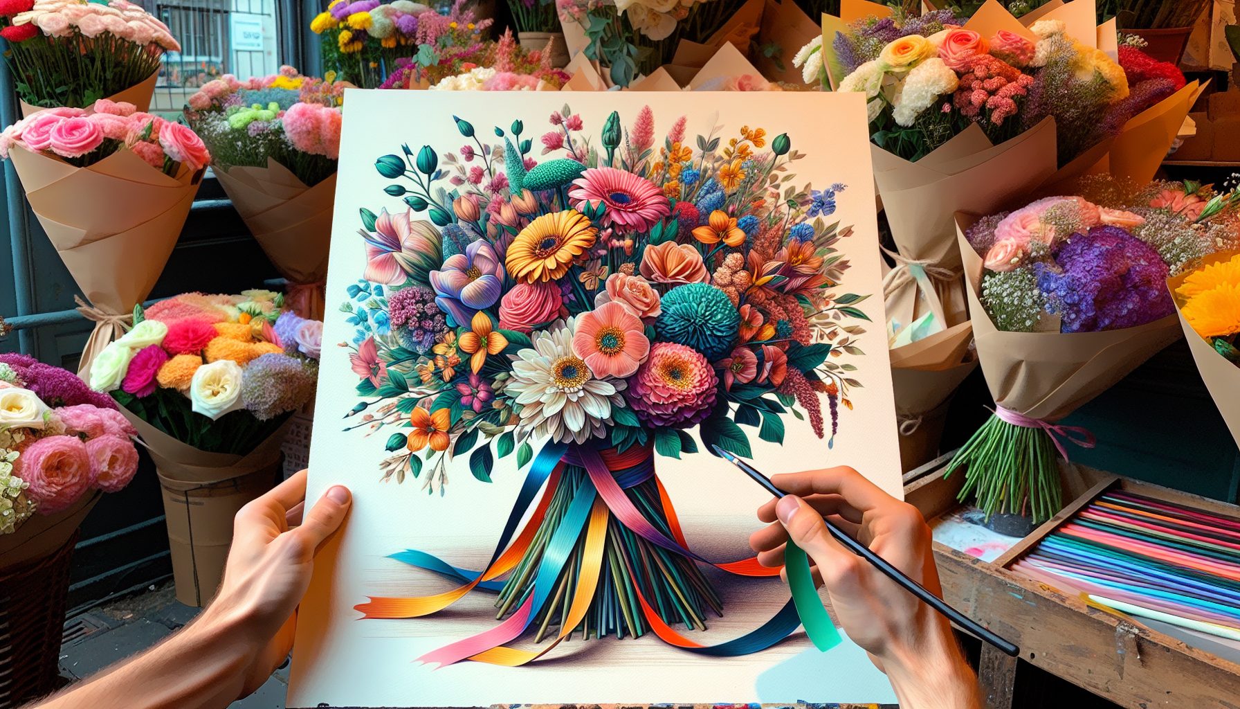 Как цвет ленты меняет настроение букета