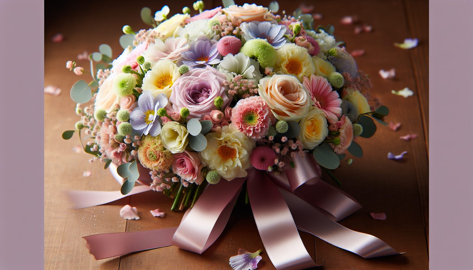 Как выбрать ленты для букета и не превратить его в новогодний подарок