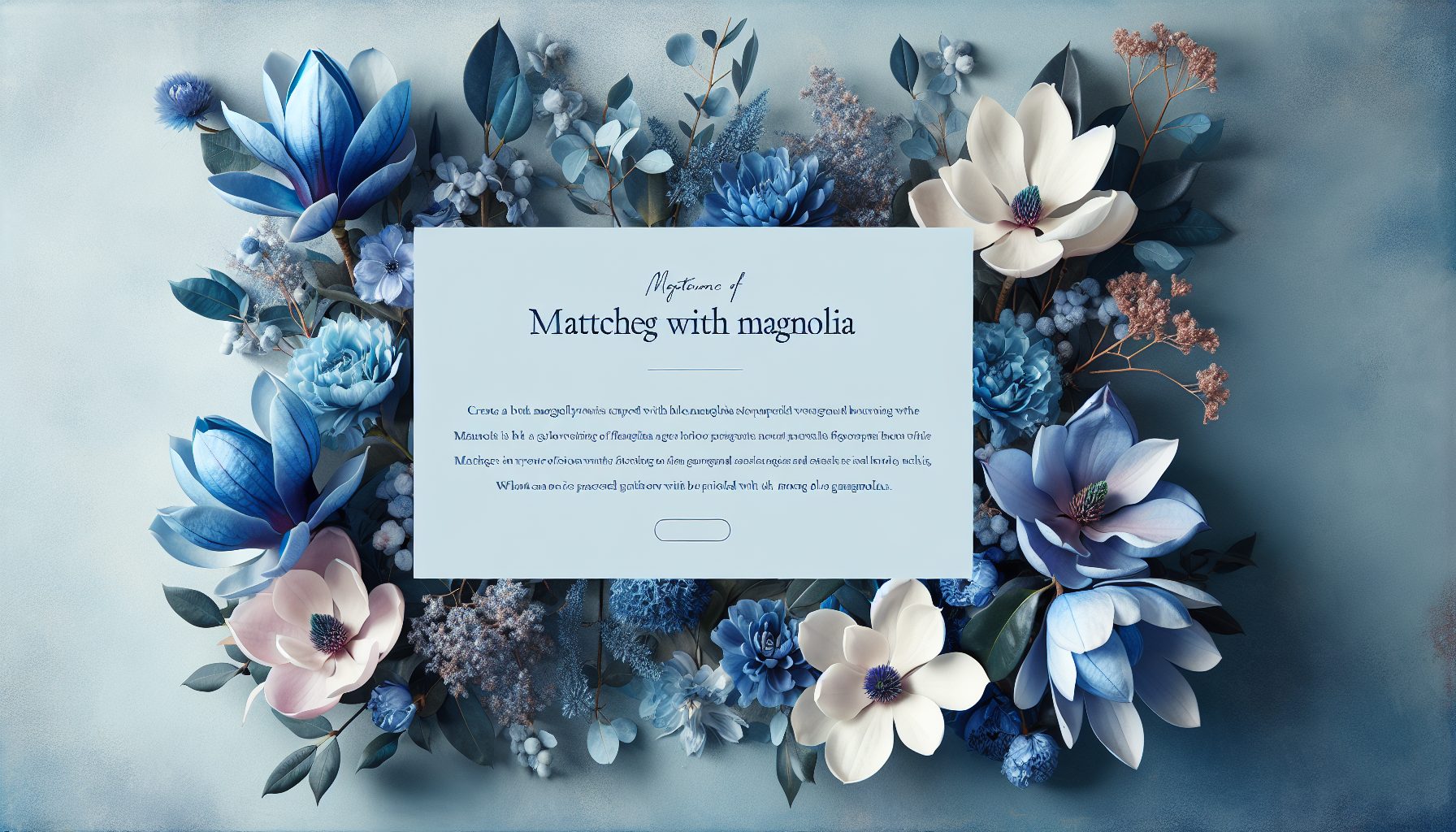 С чем сочетать голубые магнолии в композиции