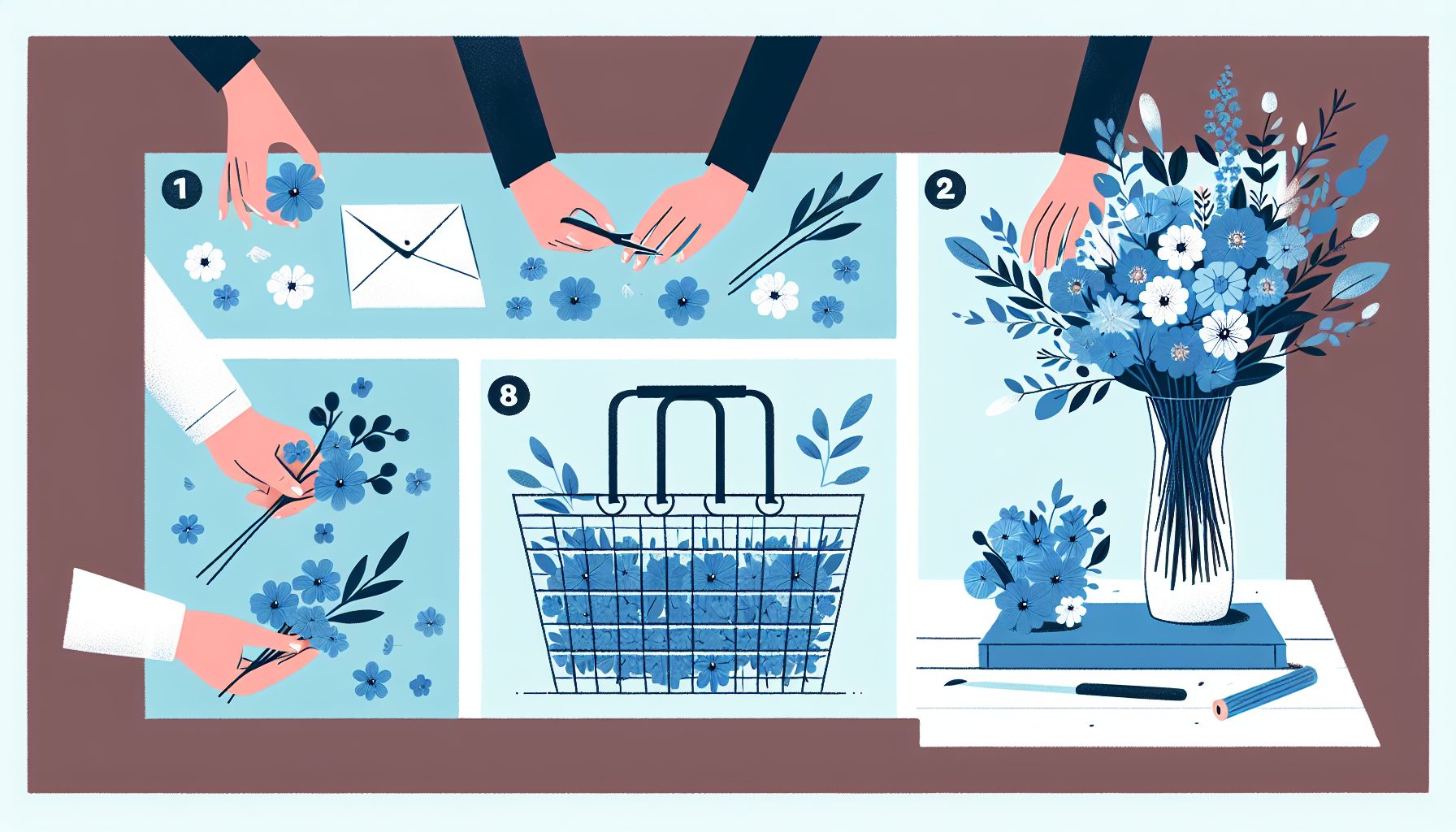 Практические советы по сборке синего букета