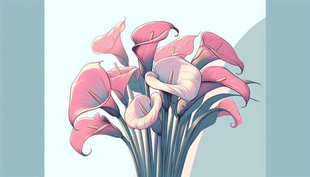 Что означает розовый букет из калл