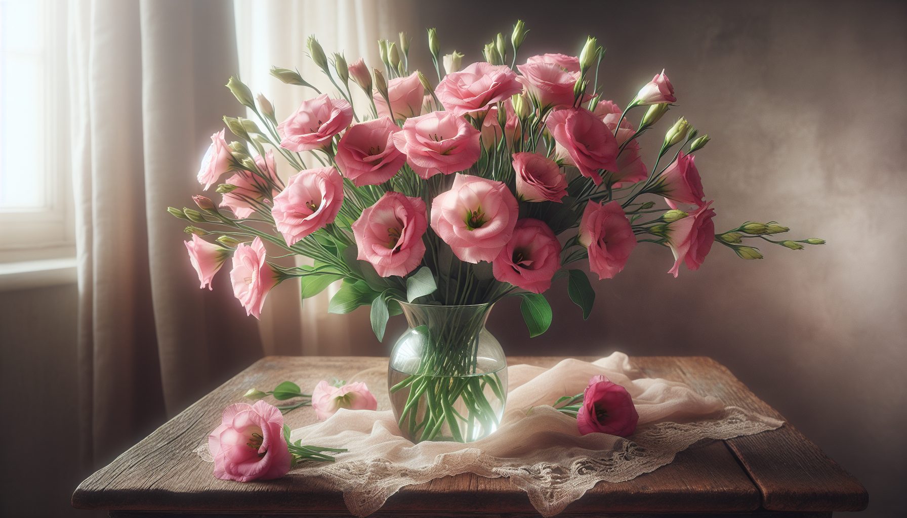 Почему розовый букет из эустом всегда производит впечатление