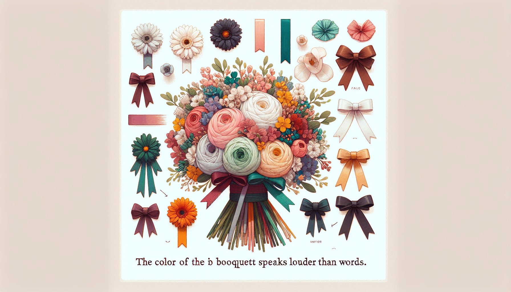 Цвет букета говорит громче слов