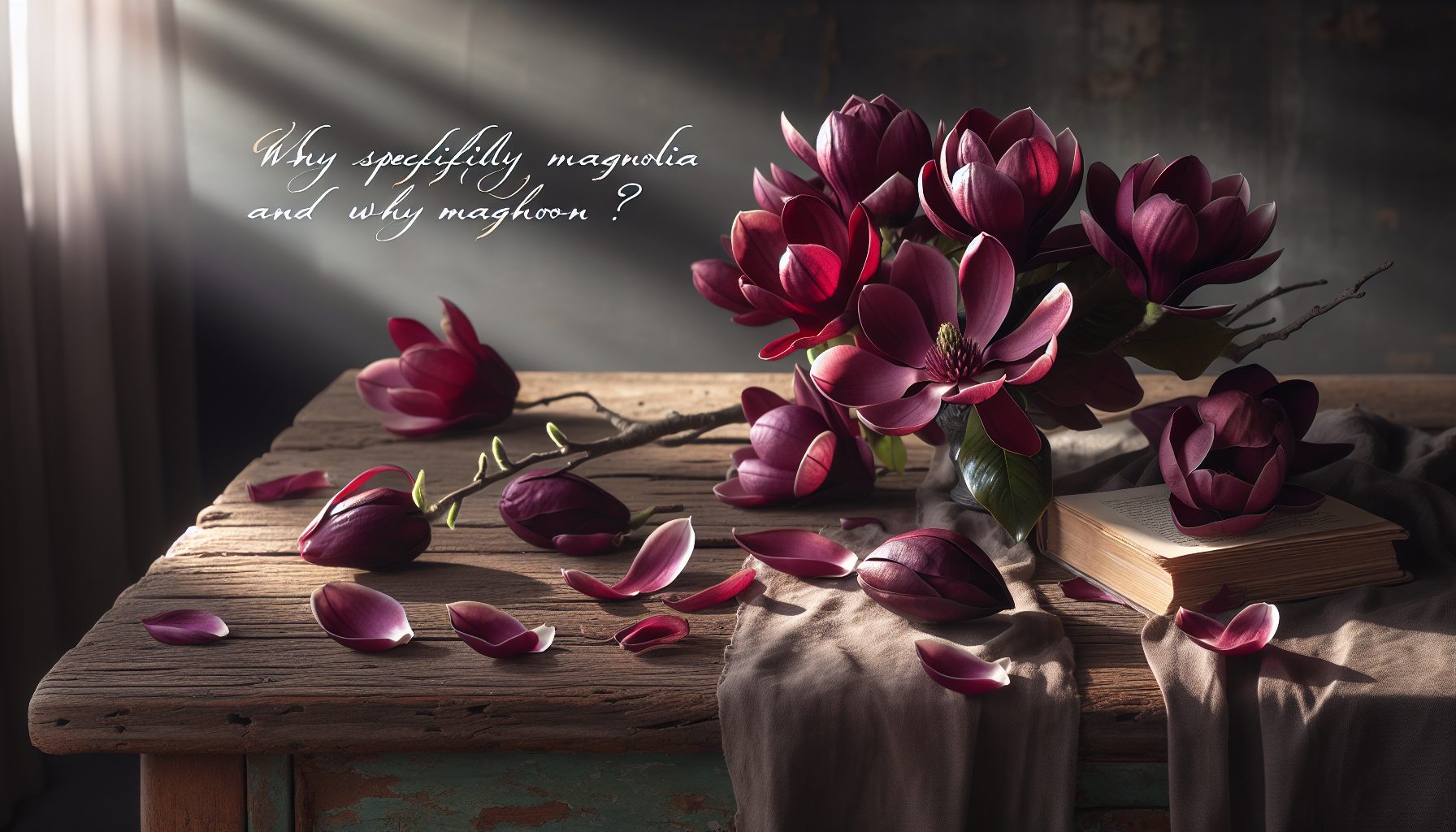 Почему именно магнолия и почему бордовый