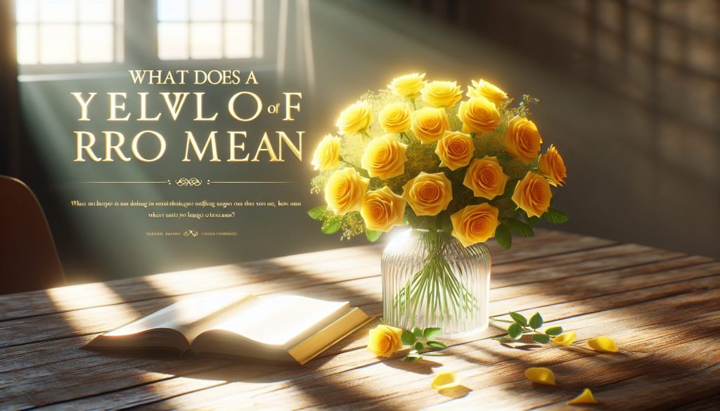 Что означает жёлтый букет из роз