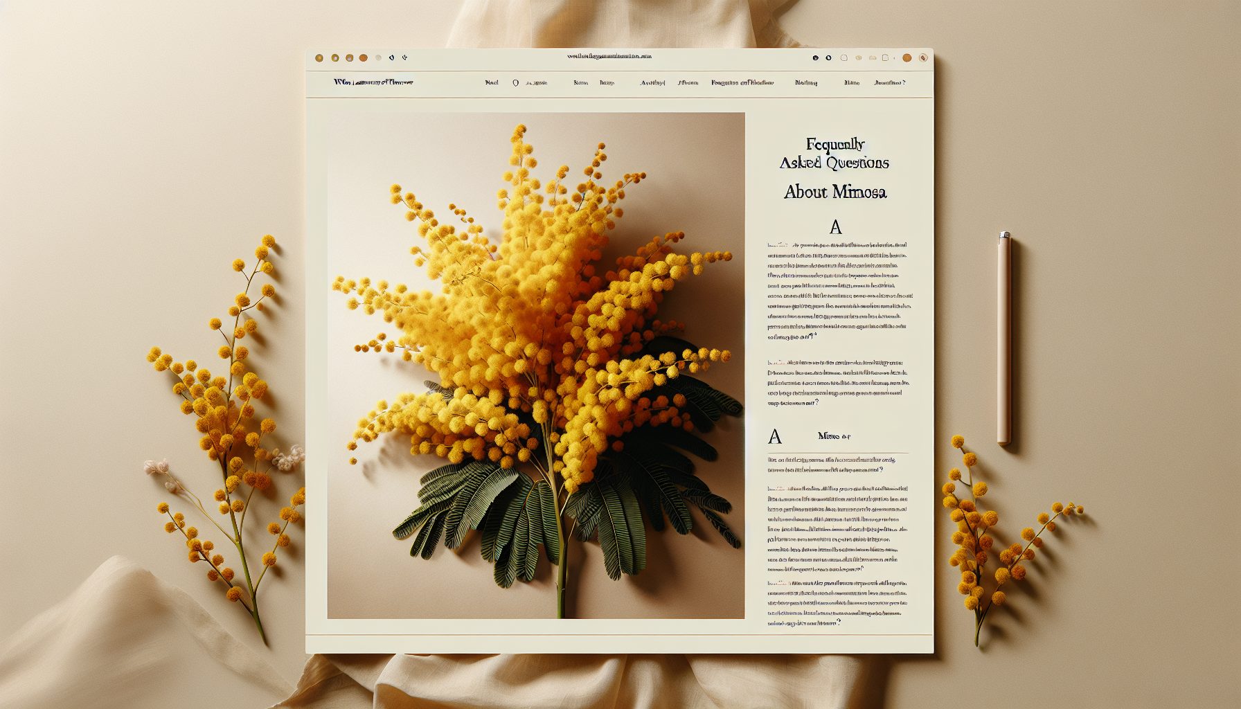 Частые вопросы про мимозу