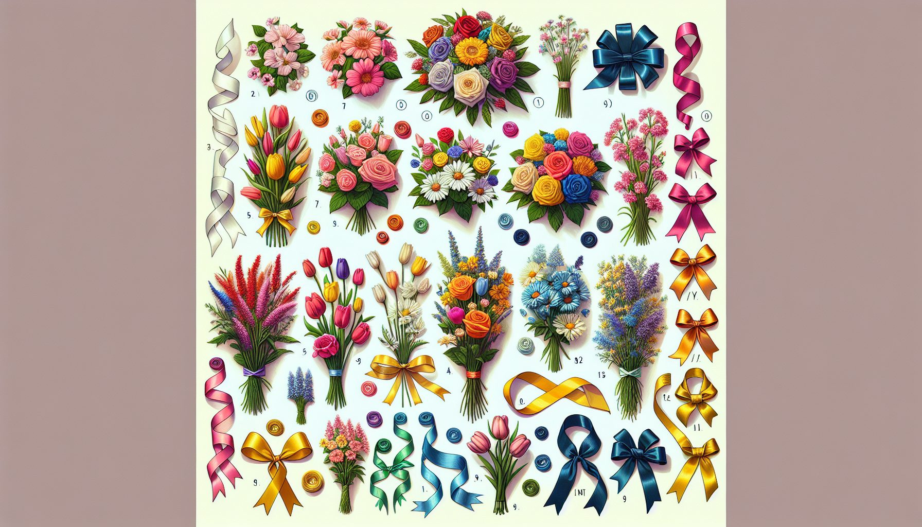 Как сочетать цветы и ленты в зависимости от повода