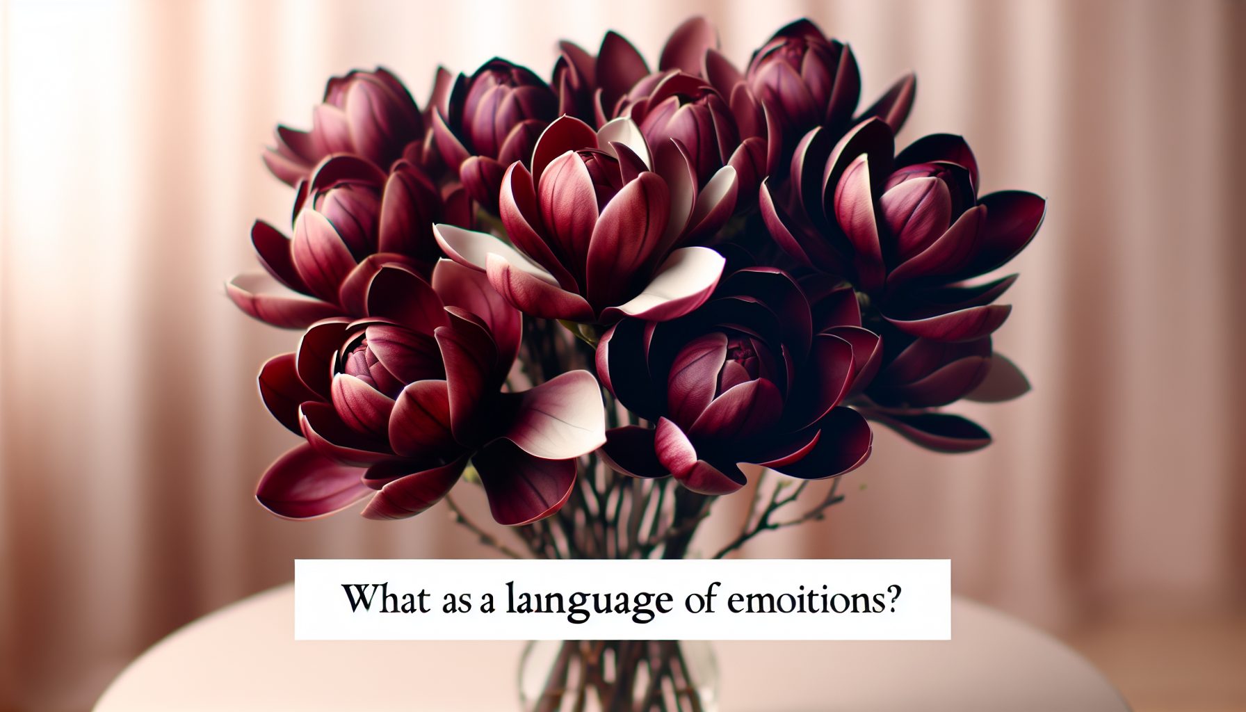 Бордовый букет из магнолий как язык эмоций