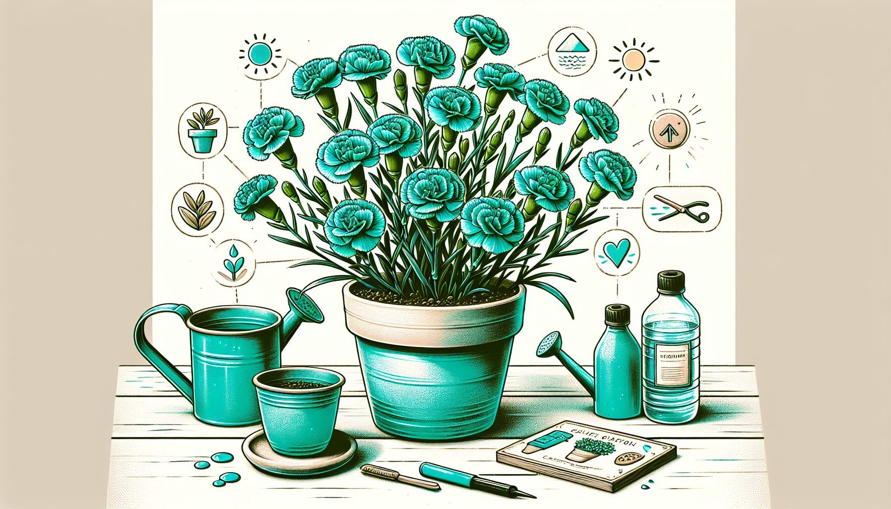 Как ухаживать за бирюзовыми гвоздиками