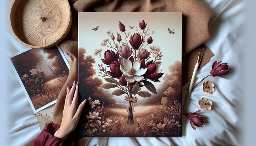 Что означает бордовый букет из магнолий