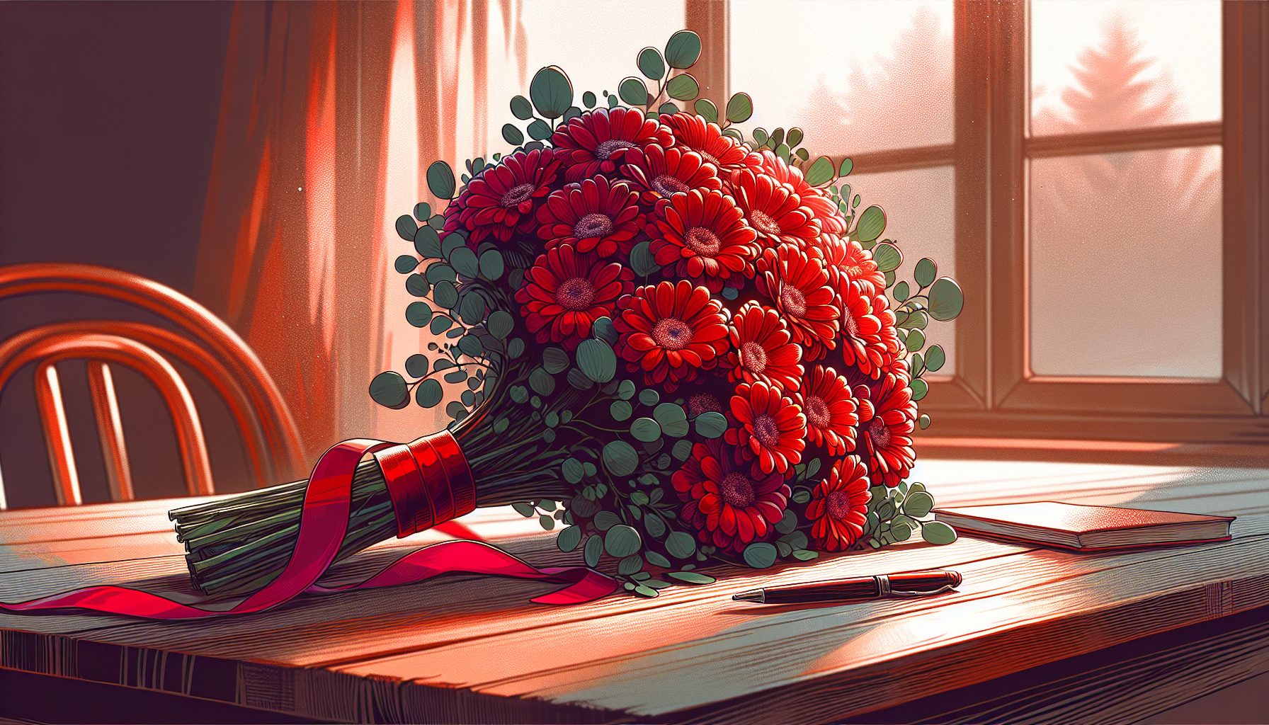 Что означает красный букет из ромашек