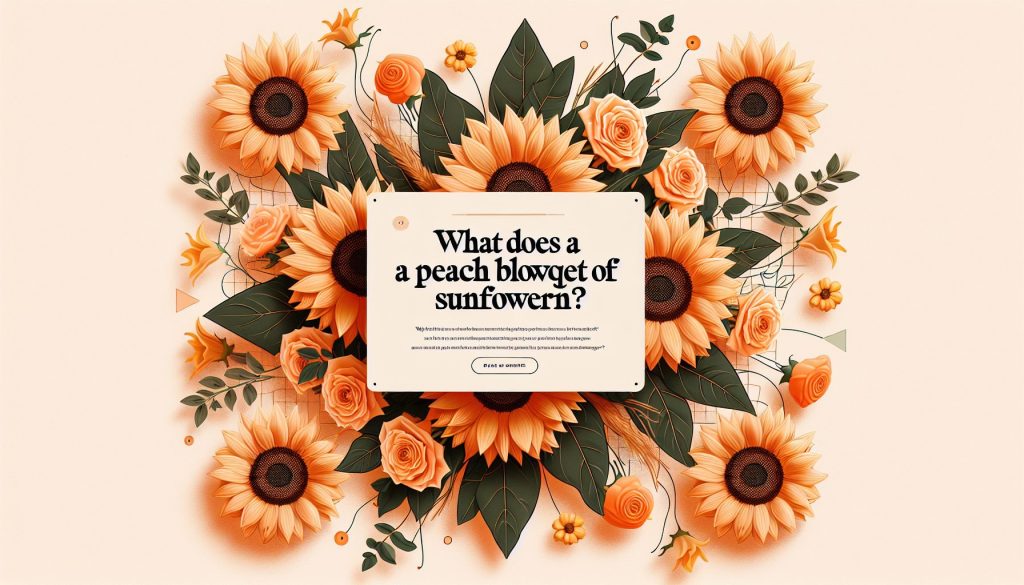 Что означает персиковый букет из подсолнухов