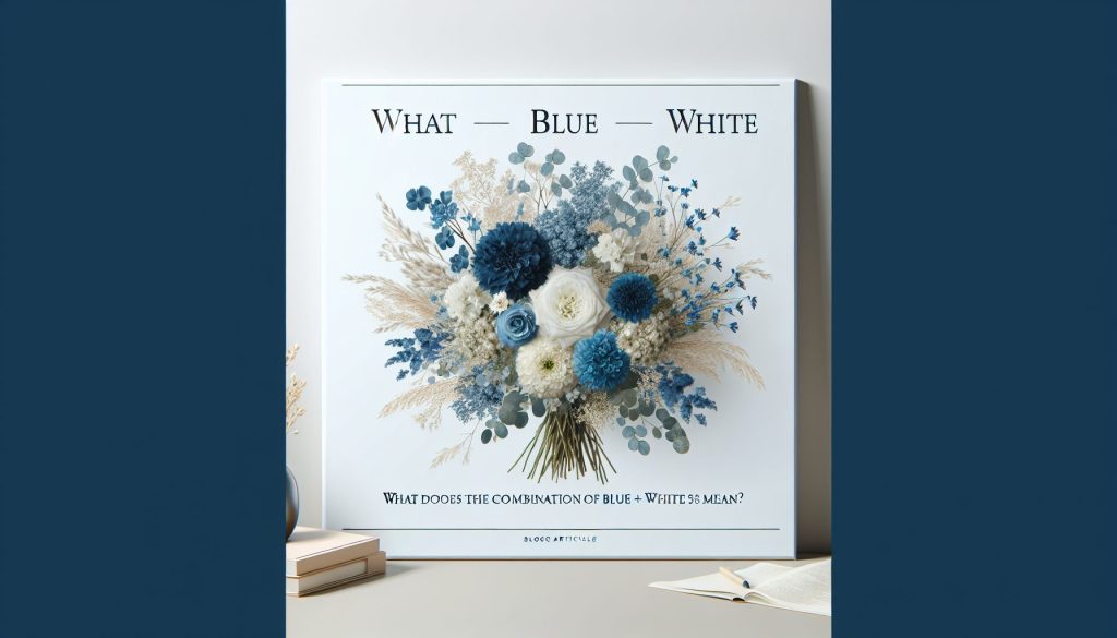 Что означает сочетание голубой + белый в букете