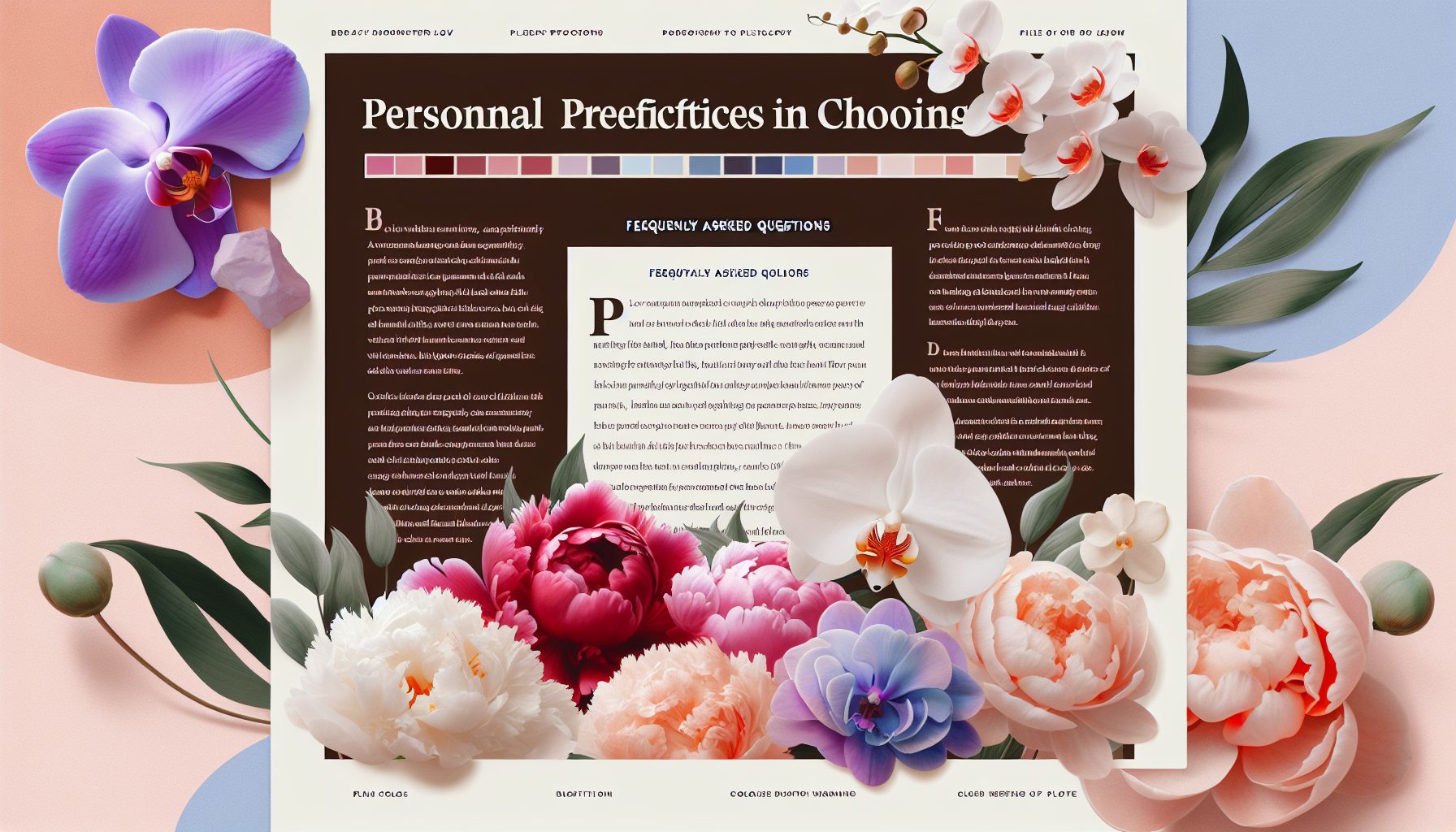 Частые вопросы о выборе цветов