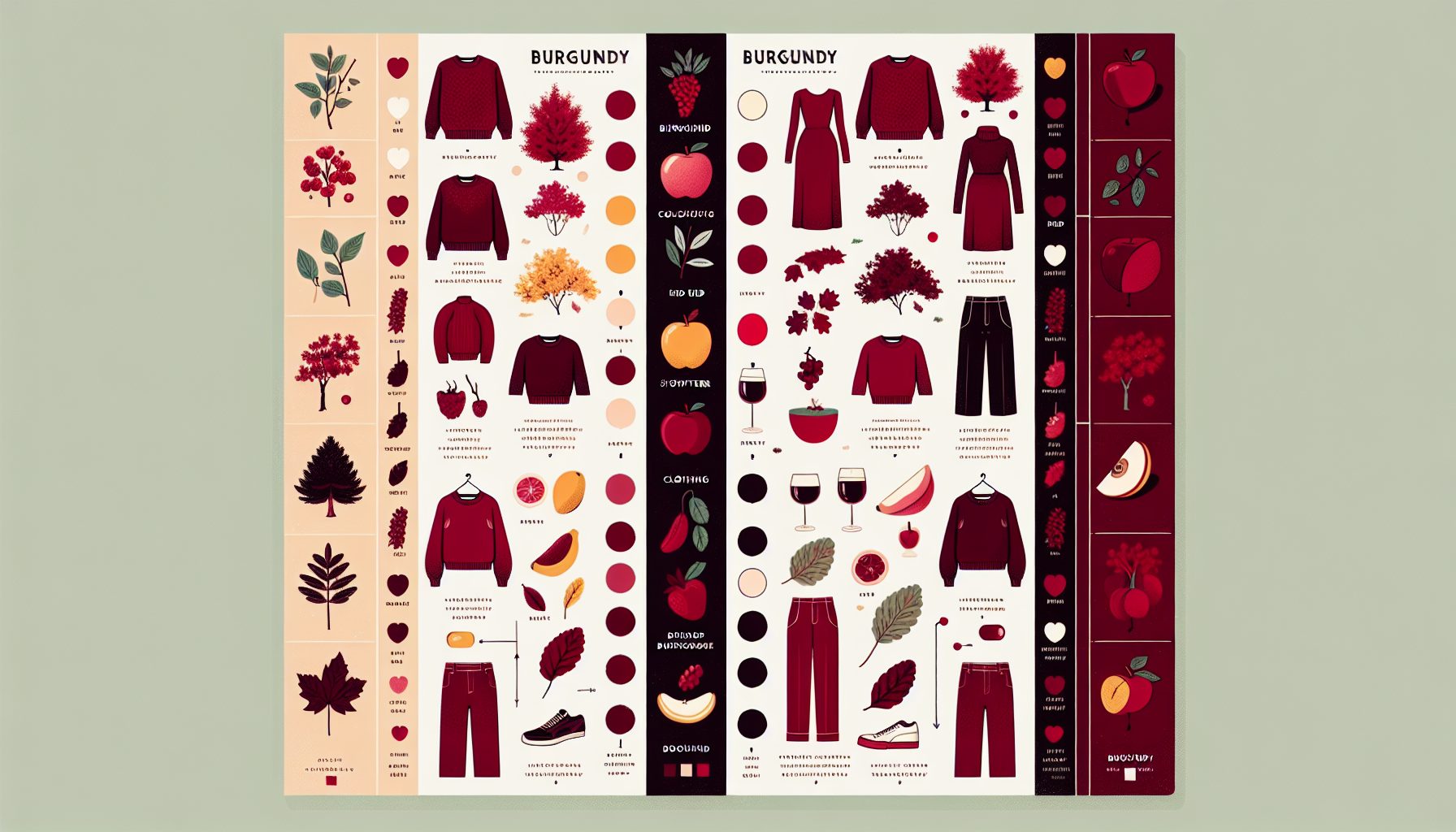 Как отличить бордовый от красного в природе и одежде