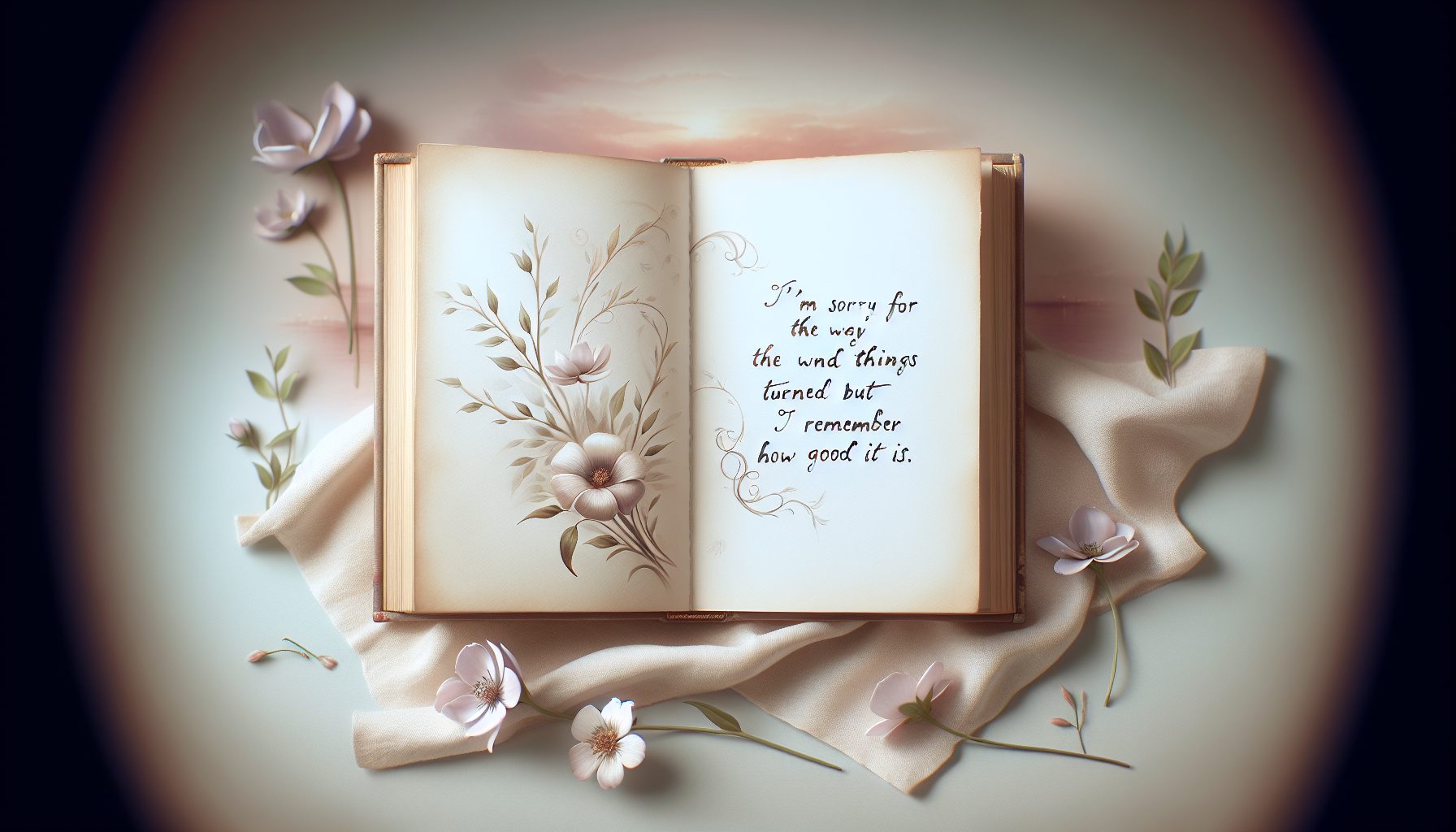 Вторая фраза: «Мне жаль, что так вышло, но я помню, как было хорошо»