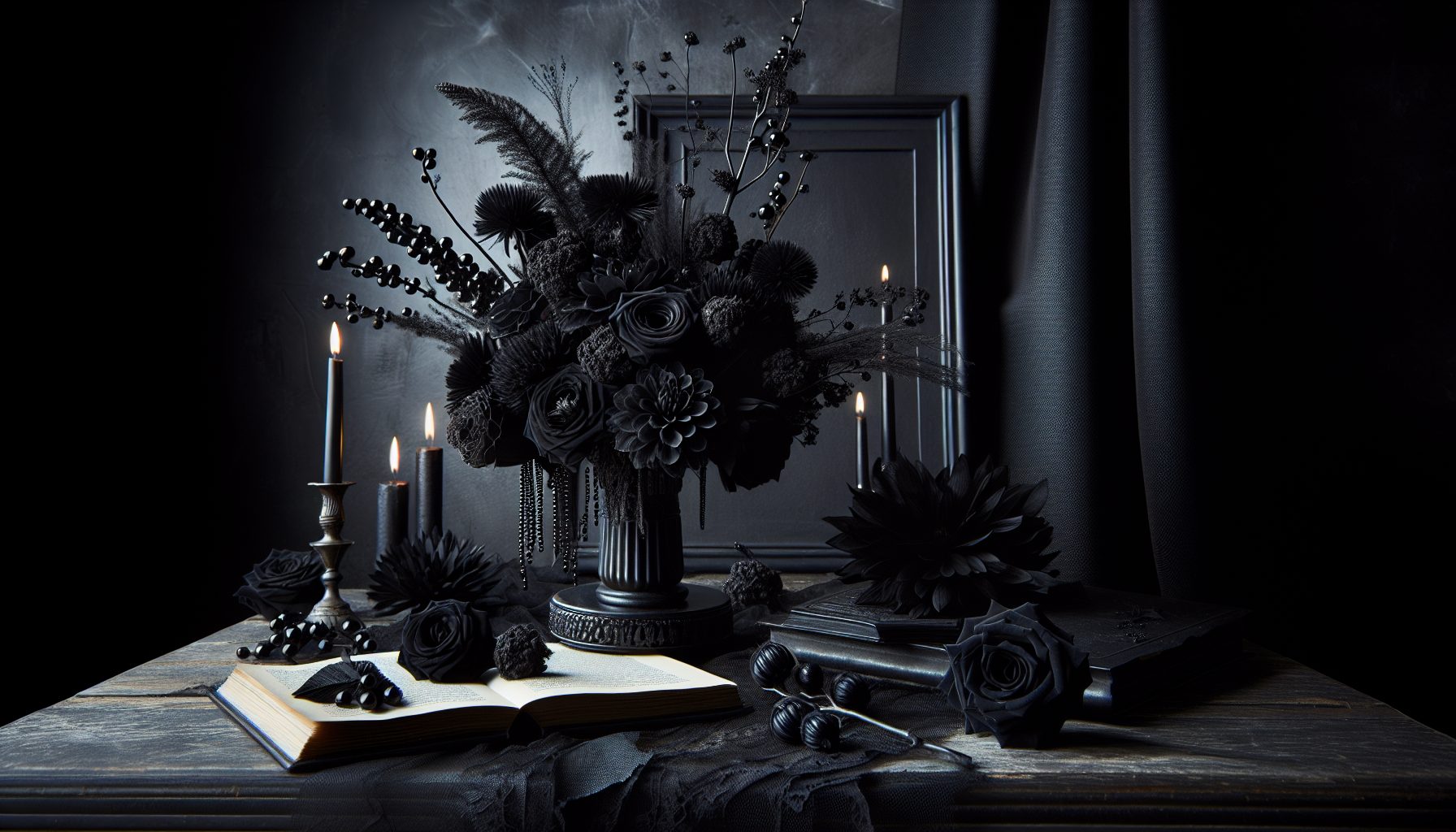 Черная эстетика в дизайне и флористике