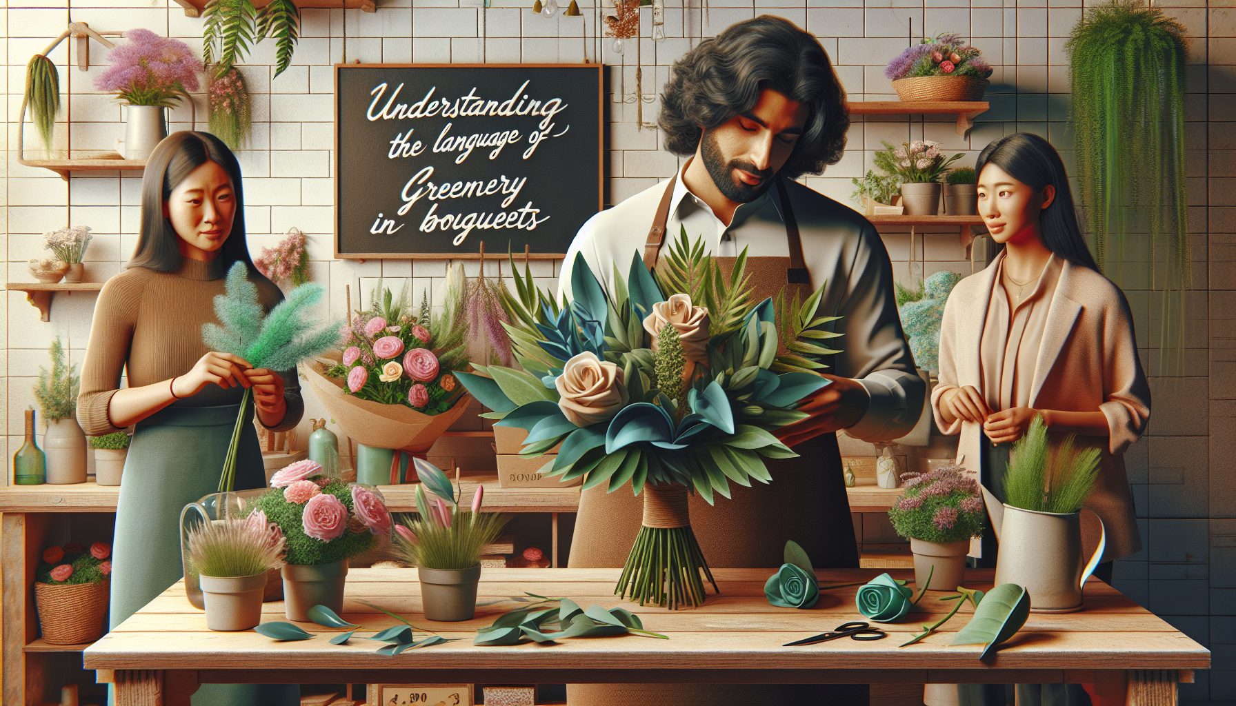 Что говорит зелень о человеке, подарившем букет